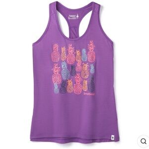 Smartwool Merino Sport 150 Bunch of Pineapples Tank Purple M